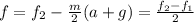 f=f_2- \frac{m}{2}(a+g)= \frac{f_2-f_1}{2}