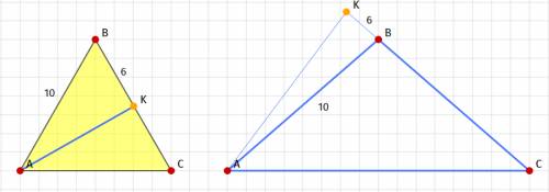 1) в равнобедренном треугольнике авс с основанием ас проведена высота ак. известно, что ав= 10, вк=