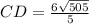 CD = \frac{6\sqrt{505}}{5}