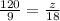 \frac{120}{9}= \frac{z}{18}