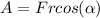 A=Frcos( \alpha )