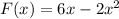 F(x)=6x-2x^2