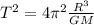 T^2=4\pi^2\frac{R^3}{GM}