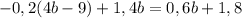 -0,2(4b-9)+1,4b=0,6b+1,8