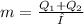 m= \frac{Q _{1}+Q _{2} }{λ }