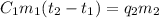 C_1m_1(t_2-t_1)=q_2m_2