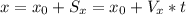 x=x_0+S_x=x_0+V_x*t