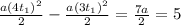 \frac{a(4t_1)^2}{2} - \frac{a(3t_1)^2}{2}=\frac{7a}{2}=5