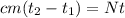 cm(t_2-t_1)=Nt