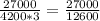 \frac{27000}{4200*3} = \frac{27000}{12600}