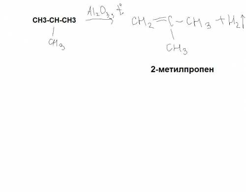 Реакция дегидрирования 2-метилпропана