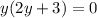 y(2y+3)=0