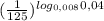 ( \frac{1}{125} )^{log_{0,008}{0,04}}