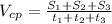 V_c_p= \frac{S_1+S_2+S_3}{t_1+t_2+t_3}