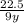 \frac{22.5}{9y}