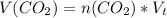 V(CO_2)=n(CO_2)*V_t