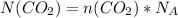 N(CO_2)=n(CO_2)*N_A