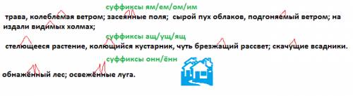 Распределите причастия на группы по орфограмм на месте пропусков трава, колебл..мая ветром, стел..ще