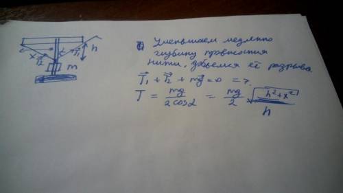 Как определить силу разрыва нити т, mg