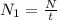 N_1= \frac{N}{t}