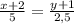 \frac{x+2}{5} = \frac{y+1}{2,5}