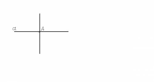 Даны прямая a и точка a.с чертёжного угольника проведите прямую,проходящую через a и перпендикулярну