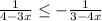 \frac{1}{4-3x} \leq -\frac{1}{3-4x}