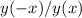 y(-x)/y(x)