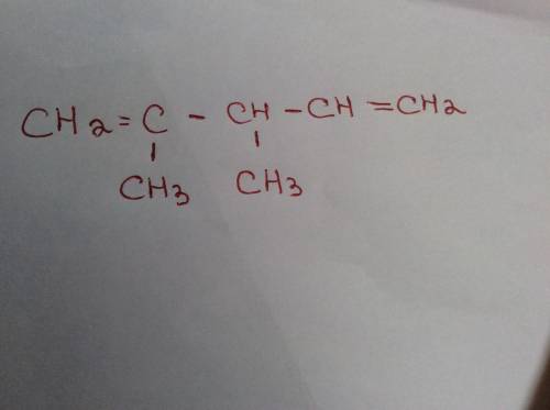 Структурная формула 2,3 диметилпентадиен 1,4