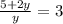 \frac{5 +2y}{y} =3&#10;