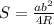 S=\frac{ab^2}{4R}