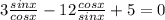 3 \frac{sinx}{cosx} - 12 \frac{cosx}{sinx}+5=0