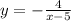 y=- \frac{4}{x-5}