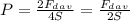 P= \frac{2F_d_a_v}{4S}= \frac{F_d_a_v}{2S}