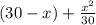 (30-x) + \frac{x^2}{30}