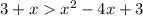 3 + x x^{2} - 4x + 3