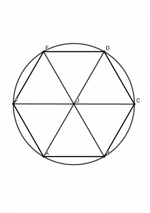 Вокружности радиус который равен 42 см вписан правильный шестиугольник найдите его периметр