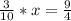 \frac{3}{10} *x= \frac{9}{4}