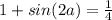 1+sin(2a)=\frac{1}{4}