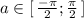 a\in [\, \frac{-\pi}{2};\frac{\pi}{2}\, ]