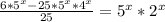 \frac{6*5^x-25*5^x*4^x}{25} =5^x*2^x