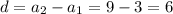 d=a_2-a_1=9-3=6