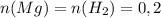 n(Mg)=n(H_2)=0,2