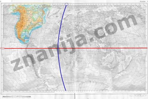 Положение северной америки по отношению к экватору и нулевому мередиану