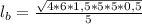 l_b=\frac{\sqrt{4*6*1,5*5*5*0,5}}{5}