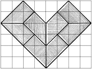Как из фигуры сердца разрезать на 8 равных частей