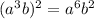 (a^3b)^2=a^6b^2