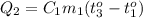 Q_2=C_1m_1(t_3^o-t_1^o)