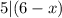 5|(6-x) \