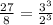 \frac{27}{8}= \frac{3^3}{2^3}